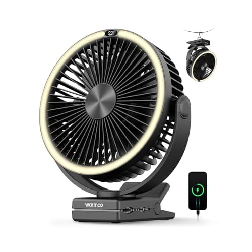 Warmco clip-on fan with LED light